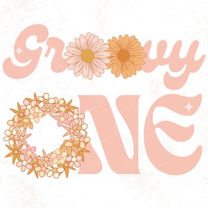 Groovy one  png flower Power Birthday Shirt Baby  one flowers t-Shirt Design commercial use groovy vibes Shirt Design Sublimation
