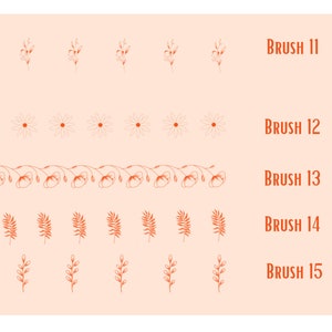 Procreate Stamps Bundle Flower Stamps and Brushes Bundle Over 70 Items ...