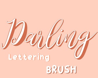 Darling lettering brushes procreate essential brush 3d lettering brush