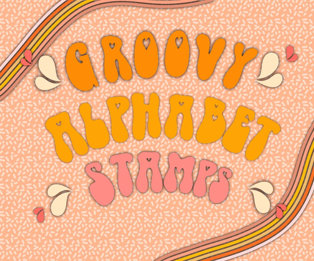 Procreate Retro Alphabet Stamps Groovy Letters Retro Stamps Y2K - Etsy