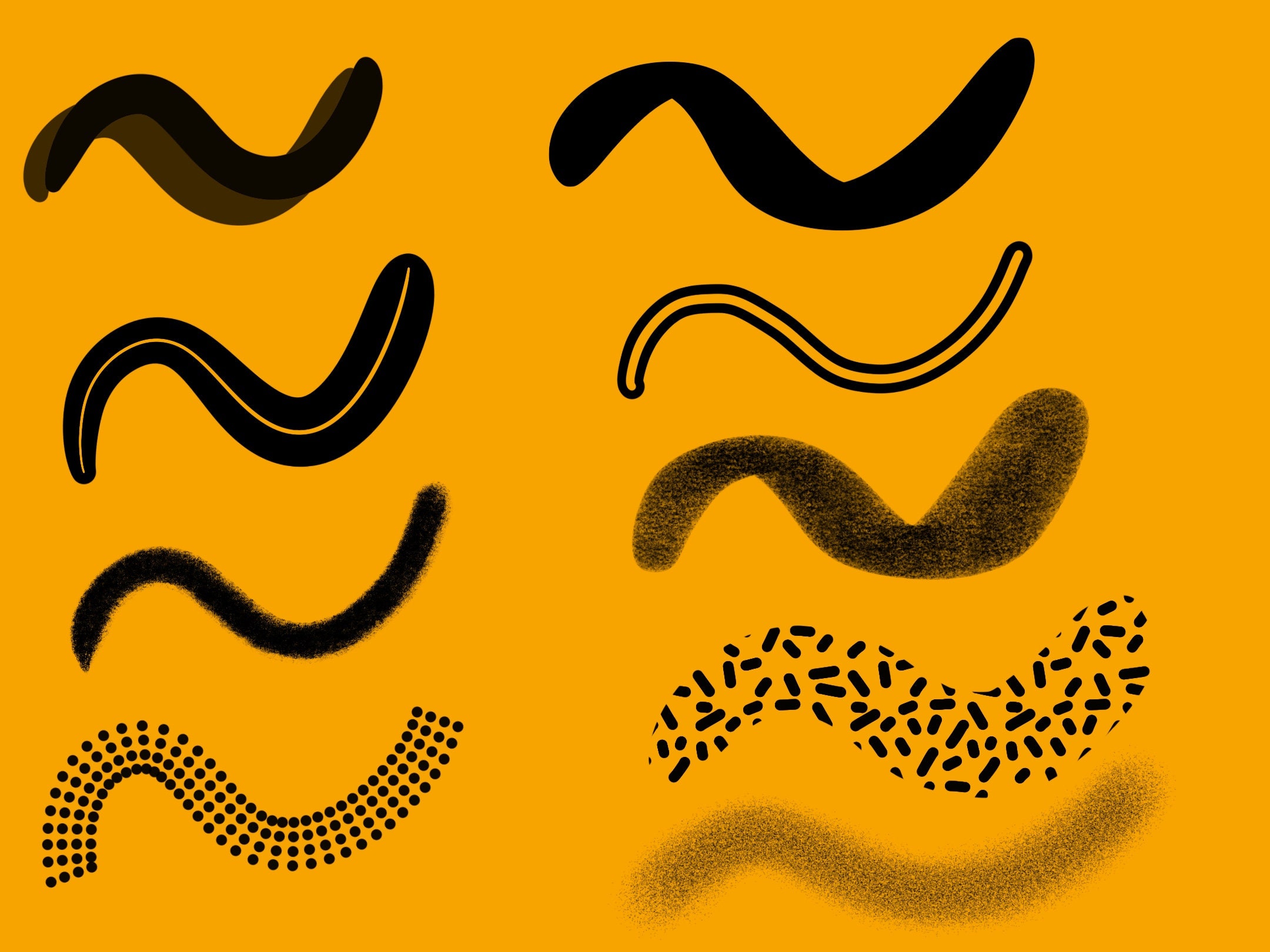 Procreate Retro Bundle Groovy Elements Stamps Flowers Lettering Brushes ...