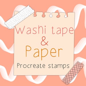 Procreate washitape stamps Paper stamps Procreate pattern washitape stamps