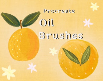 Oil Procreate brushes and canvas texture brushes oil essentials digital drawing