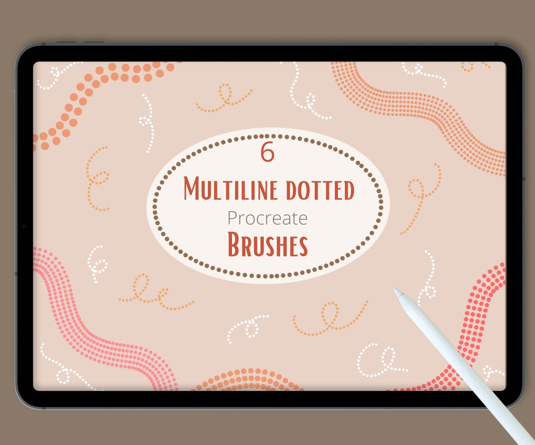 Procreate Multi Line Brush Dotted for Calligraphy iPad Lettering ...