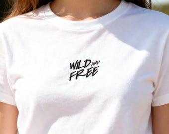 Camiseta personalizada bordada con colores cómodos, de algodón hilado en anillo y teñido en prenda