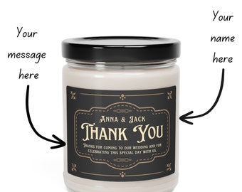 Scented Soy Candle 9 oz | Thank You Candle Gift | Customized Scented Soy Candle