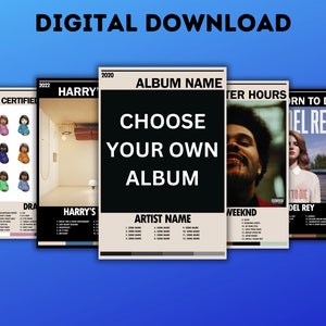 Custom Album Poster | Choose Your Own Album Poster | Album Cover | Singer Poster | DIGITAL POSTER