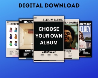 Póster de portada de álbum personalizado: Arte musical personalizado (póster digital)