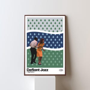 Pôster de jazz desafiador, impressão artística de dança de Milchick, decoração de parede de suspense psicológico, arte de fã para festa de escritório, impressão de Helly R & Milchick