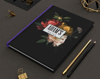 Personalized Black Matte Hardcover Journal: Custom Notebook