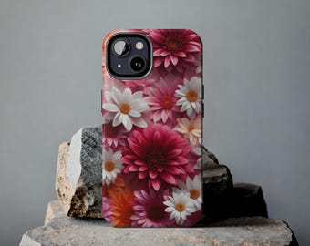 Etui na iPhone'a z motywem kwiatowym 3D: wzór boho, wytrzymała obudowa telefonu
