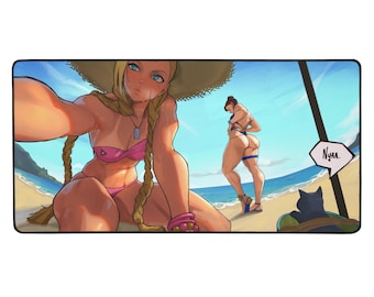 Cammy and Chun-Li at the Beach