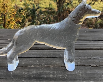 Kosta Boda Figure Airedale Terrier Glass Dog Kennel Series Bertil