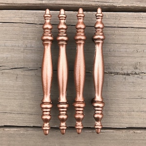 Vintage Drawer Pulls Painted Copper Finish, Mid Century MCM SETS OF 2, Mid Century Modern Dresser Pulls, Cabinet Pulls,  3&quot; Centers