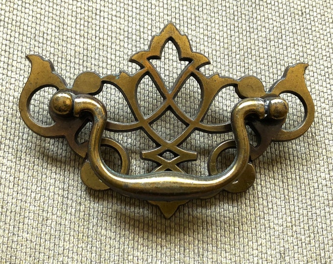 Vintage Brass Chippendale Drawer Pulls 2 AVAILABLE KBC Etsy