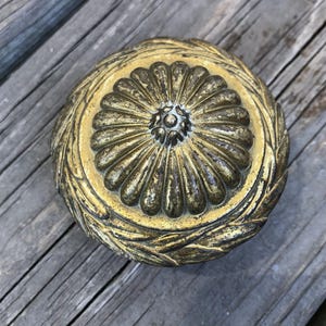 Solid Brass Drawer Knobs Italy Mid Century 3 AVAILABLE LARGE, Dresser Cabinet Knobs, Regency