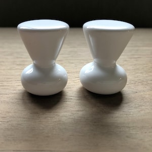 White Ceramic Drawer Knobs SETS OF 2 Dresser Cabinet Knobs, Shabby Chic, Cottage Decor