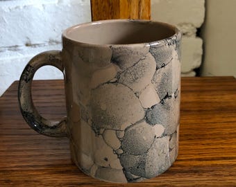 Vintage Waechtersbach Brown Bubble Glaze Mug, Made In Spain, Abstract