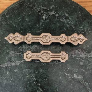 Antique Brass Painted Drawer Pulls KBC, 2 SIZES, Mid Century Brutalist Dresser Cabinet Pulls