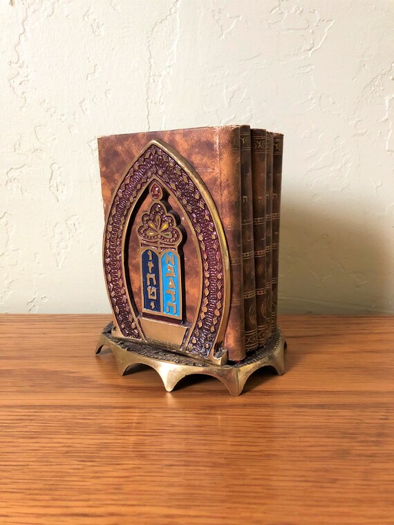 Vintage Israel Brass Book Stand Holding the Five Books of - Etsy
