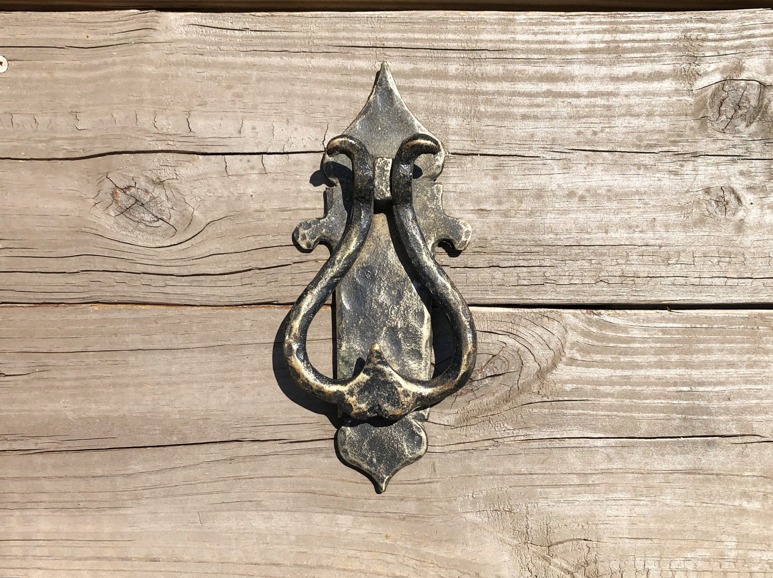 Vintage Brass Door Knocker Rustic Door Knocker Antique Brass Etsy