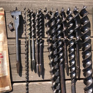 Millers Falls No 30-14" Brace 12 Bits, Irwin Expansive Bit, Greenlee Extension Bit bild 3