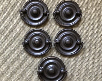 Vintage Hepplewhite Round Drawer Pulls, Sheraton Pulls 2 AVAILABLE, Dresser Pulls, Cabinet Pulls, Bullseye