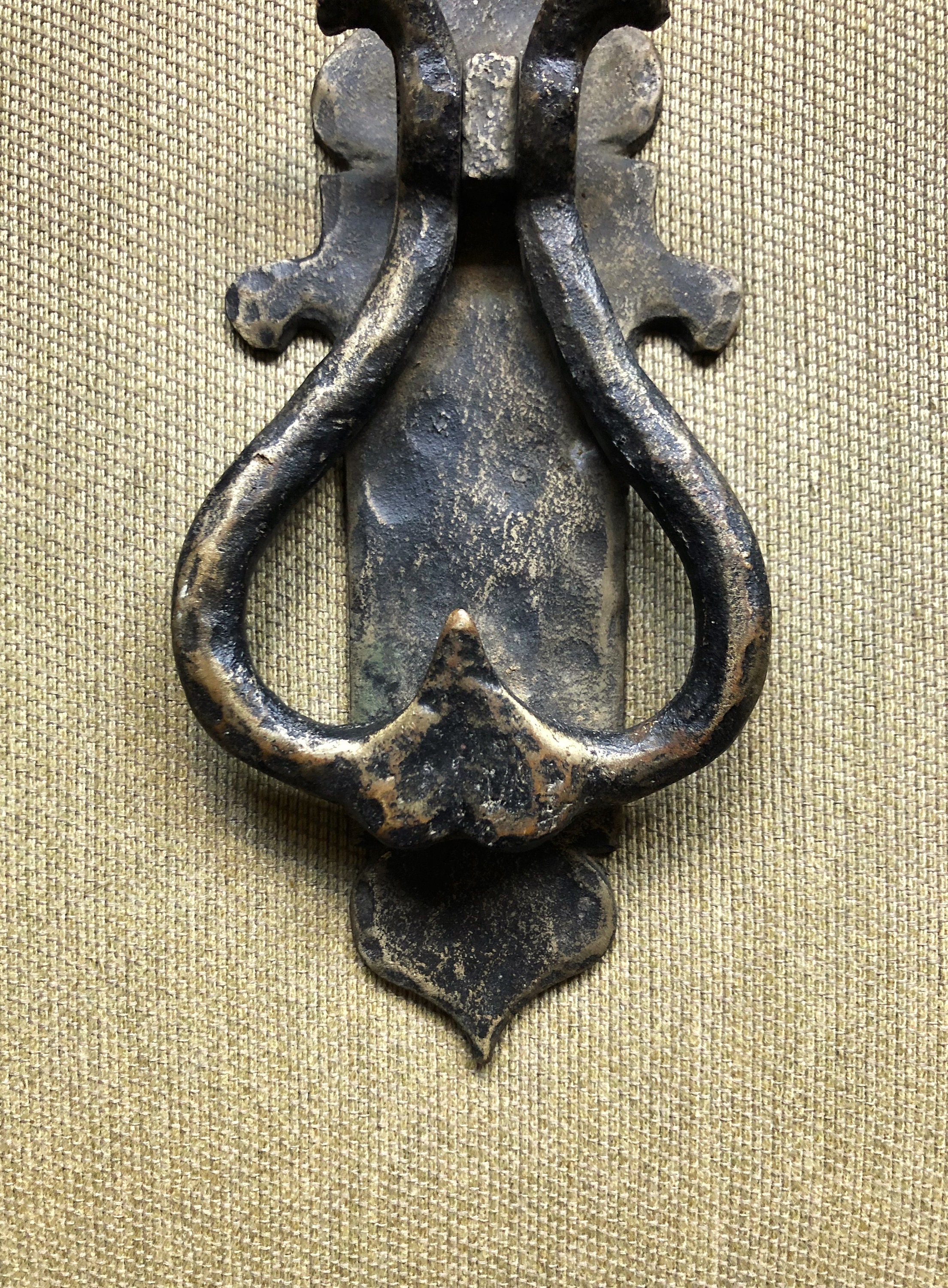 Vintage Brass Door Knocker Rustic Door Knocker Antique Brass Etsy