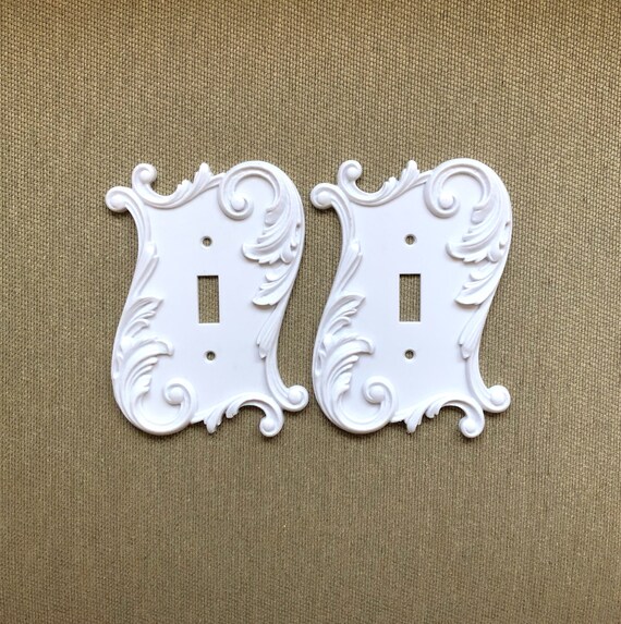 Vintage Switch Plate Cover Mod 1960s NOS White Plastic Etsy