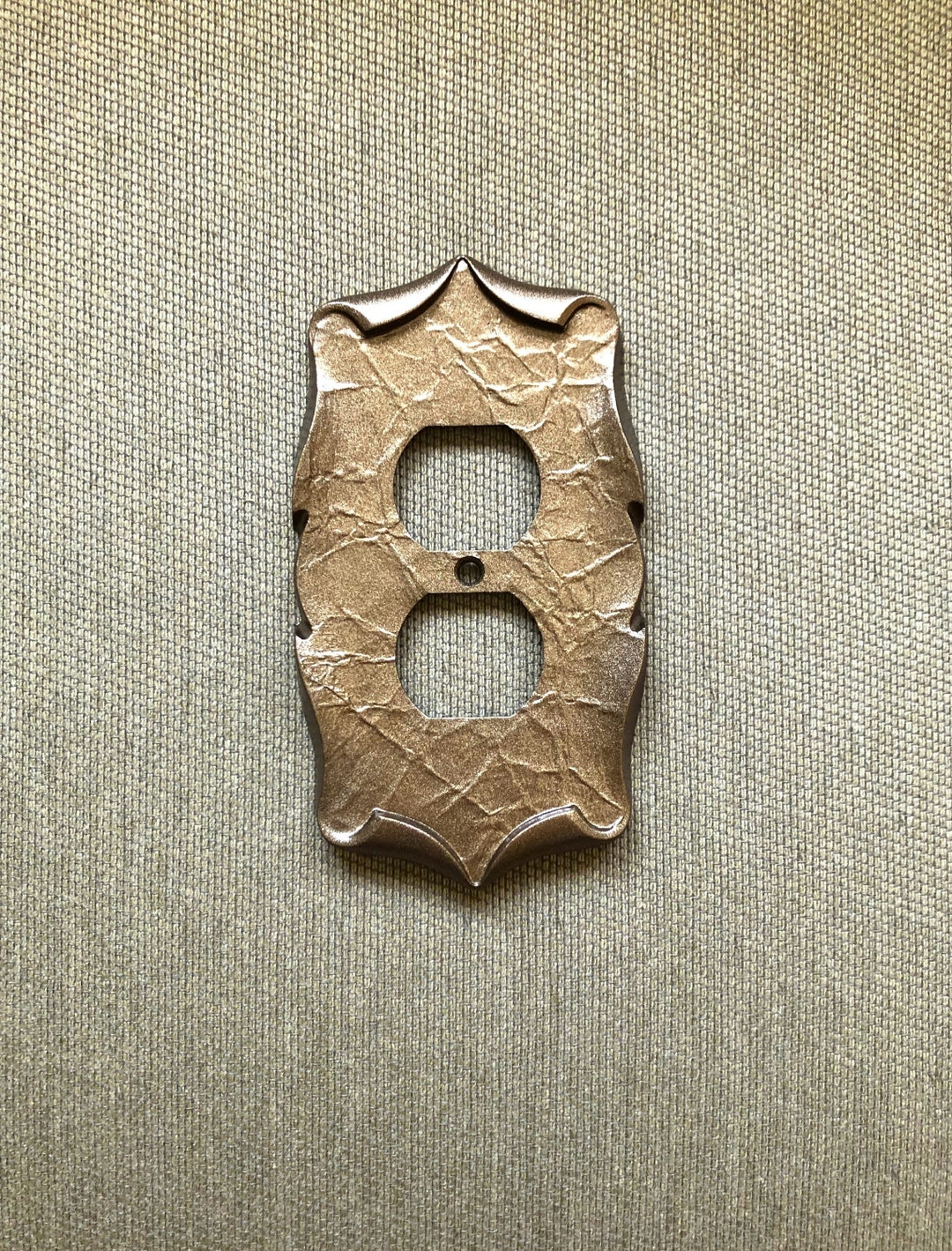 Vintage Electrical Outlet Cover Metal, Amerock Carriage House, Wall