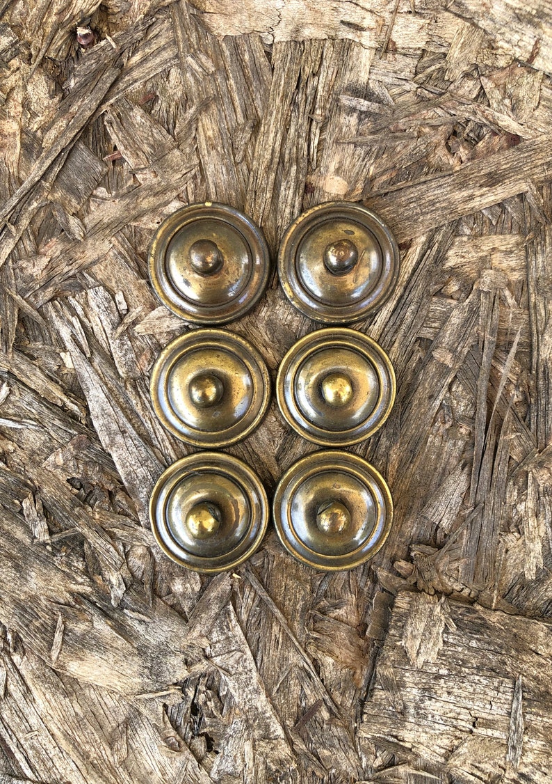 Vintage Brass Drawer Pulls Drop Bail Rosettes 2 AVAILABLE, LARGE Victorian Brass Dresser Pulls, Handles, Cabinet Pulls, 6 Centers image 9