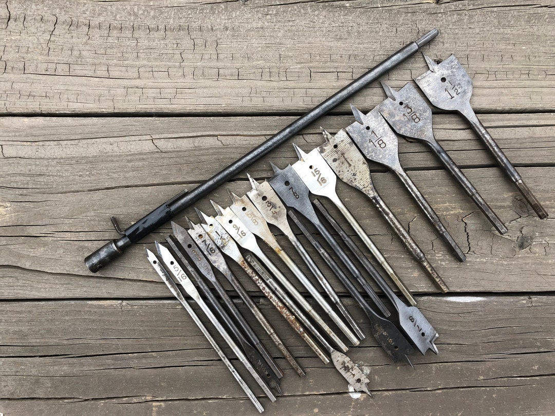 Vintage 18 Spade Drill Bits 1/4