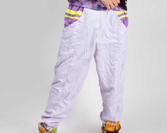 80'S Purple casual fit shell suit  bottoms