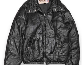 80s Vintage Schott Type B-3 Flight Mouton Leather Jacket - Etsy