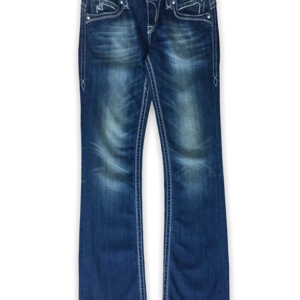 Rhinestone Flare Jeans - Etsy