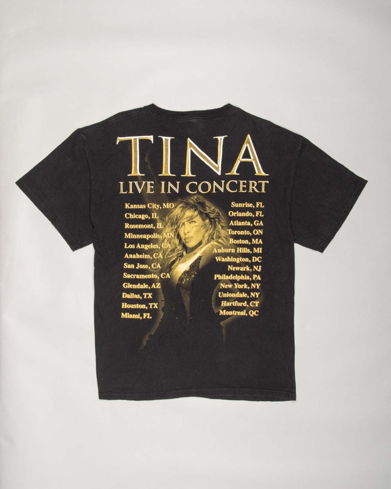 Tina Turner Black Short Sleeved Regular Fit Tshirt Etsy
