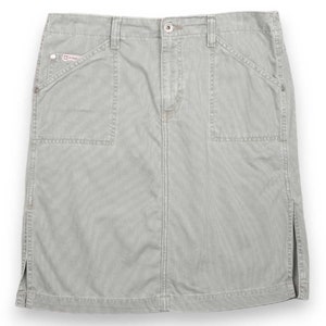 Mid length best sale denim skirts khaki
