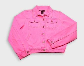Neon Denim Jacket - Etsy UK