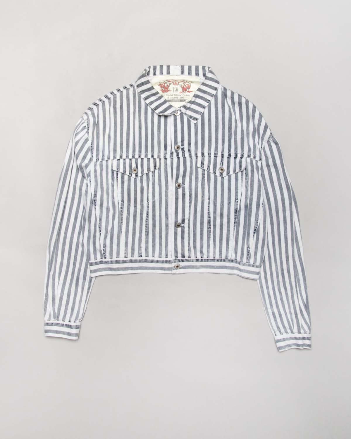 Striped deals denim jacket