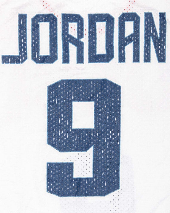 NBA WHITE MICHAEL jordan loose fit sleeveless basketb… - Gem
