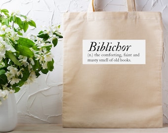 BIBLICHOR-Einkaufstasche, Canvas-Tasche, umweltfreundliche Tasche für Leser
