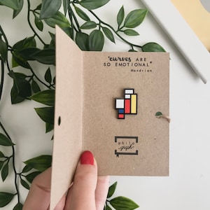 Curves are so emotional - Painter  enamel pin + greeting card // artist gift, body positive