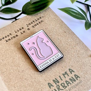 KARMA IS A CAT + Greeting Card / Sweet like justice, Karma is a Queen , gift for swifties or writers, Midnights