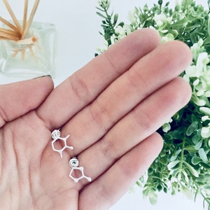 Coffee Molecule Earrings // Coffee Earrings - Caffeine Earrings - Science Earrings - Molecule - Gift Ideas - Student Gift