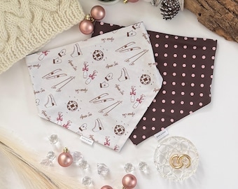 Apres Ski Dog Bandana – Christmas Gift, Handmade for Dogs and Cats
