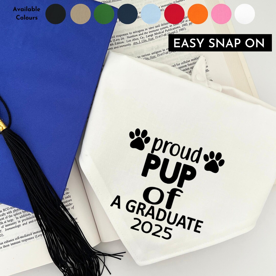 Proud Pup of a Graduate Dog or Cat Bandana, Graduation Gift Dad or Mom ...