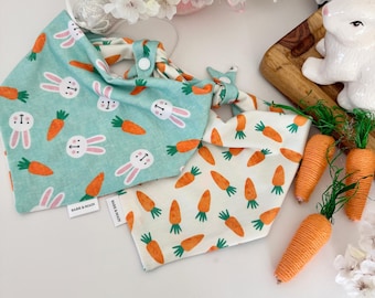 Bunnies and Carrots Reversible Dog Bandana