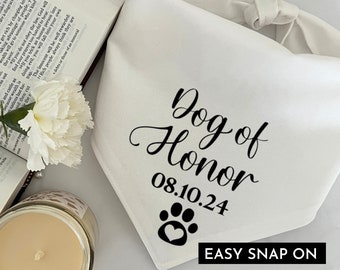 Dog of Honor Dog Bandana, Flower Girl Dog, Best Man Dog, Wedding Announcement Dog Bandana, Special Occasion