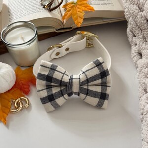 Blue Plaid Over the Collar Dog and Cat Bow Tie