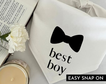 Best Boy Personalized Bandana, Dog Tuxedo Outfit, Best Man Dog, Wedding Announcement Dog Bandana, Special Occasion, Best Dog,